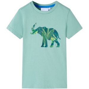 vidaXL Camiseta infantil caqui claro 128