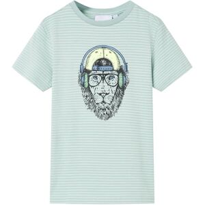 vidaXL Camiseta infantil con rayas verde menta claro 104