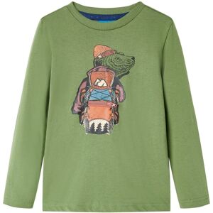 vidaXL Camiseta infantil de manga larga caqui claro 128