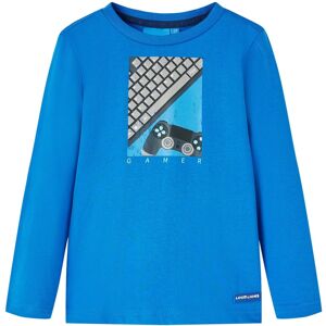 vidaXL Camiseta infantil de manga larga azul cobalto 140