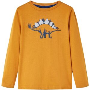 vidaXL Camiseta infantil de manga larga ocre oscuro 140