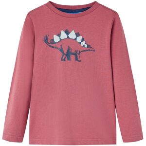 vidaXL Camiseta infantil de manga larga rojo oscuro 128