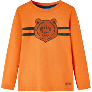 vidaXL Camiseta infantil de manga larga naranja oscuro 140