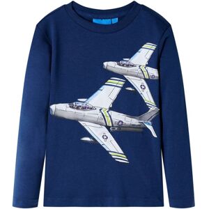 vidaXL Camiseta infantil de manga larga azul marino 104