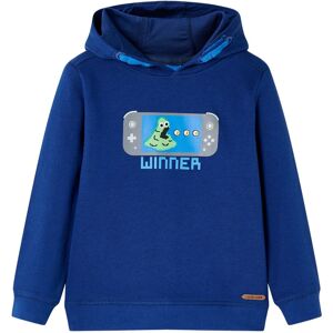 vidaXL Sudadera infantil con capucha azul marino 104