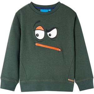 vidaXL Sudadera infantil verde oscuro 128