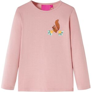 vidaXL Camiseta infantil de manga larga rosa claro 116