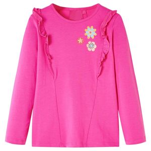 vidaXL Camiseta infantil de manga larga rosa oscuro 140