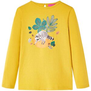 vidaXL Camiseta infantil de manga larga color ocre 116