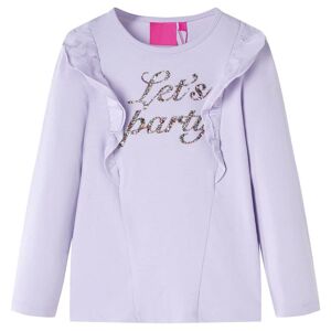 vidaXL Camiseta infantil de manga larga lila claro 116