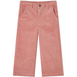 vidaXL Pantalón infantil pana rosa envejecido 128