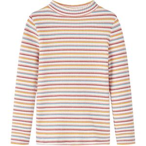 vidaXL Camiseta infantil de manga larga cuello alto color crudo 104