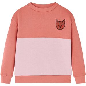 vidaXL Sudadera infantil bloque de colores rosa 92