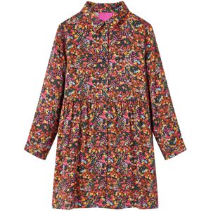 vidaXL Vestido infantil de manga larga multicolor 92