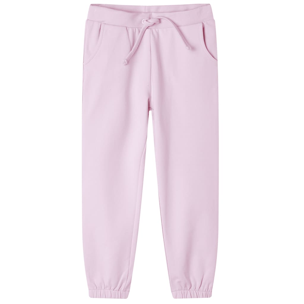 vidaXL Pantalones de chándal infantiles rosa claro 116
