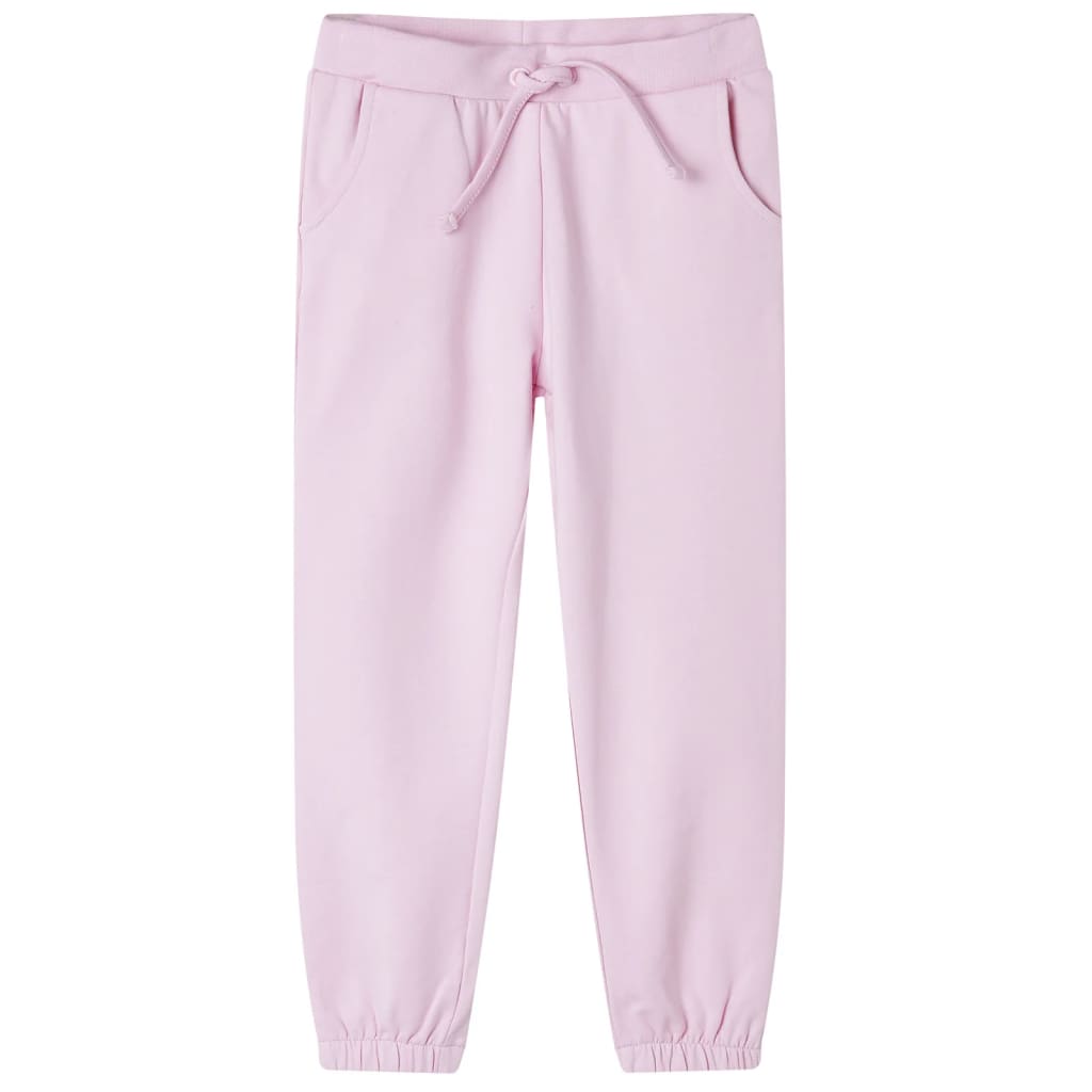 vidaXL Pantalones de chándal infantiles rosa claro 128