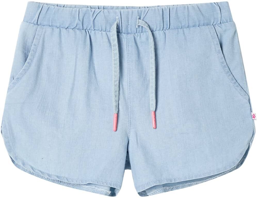 vidaXL Pantalones cortos infantiles azul claro vaquero suave 104