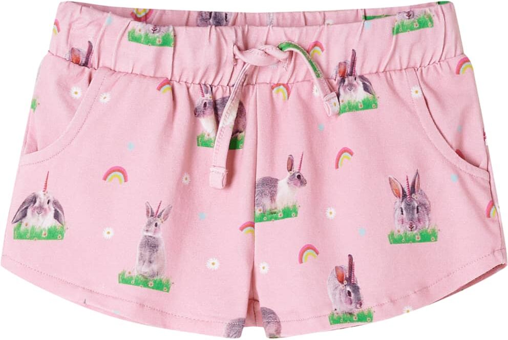 vidaXL Pantalones cortos infantiles con cordón rosa claro 92