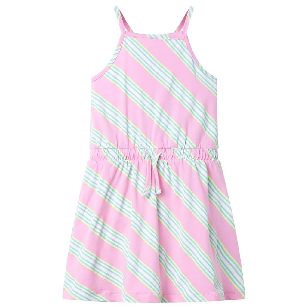 vidaXL Vestido infantil sin mangas con cordón rosa 128