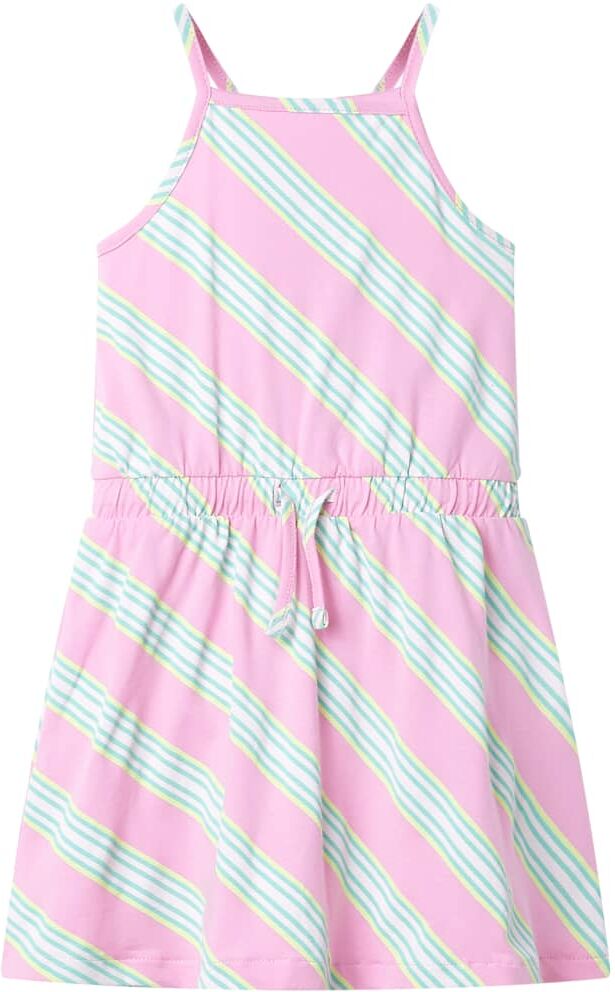 vidaXL Vestido infantil sin mangas con cordón rosa 140