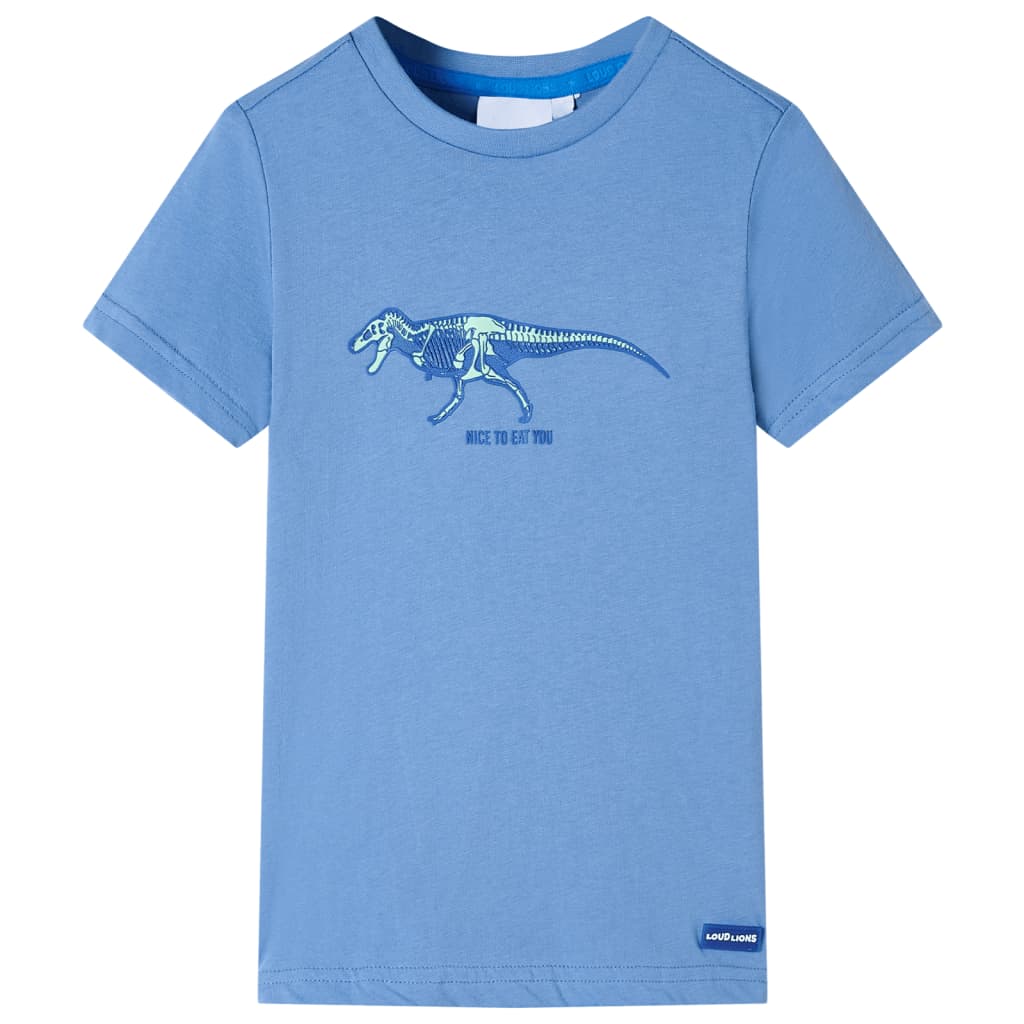 vidaXL Camiseta infantil azul medio 92