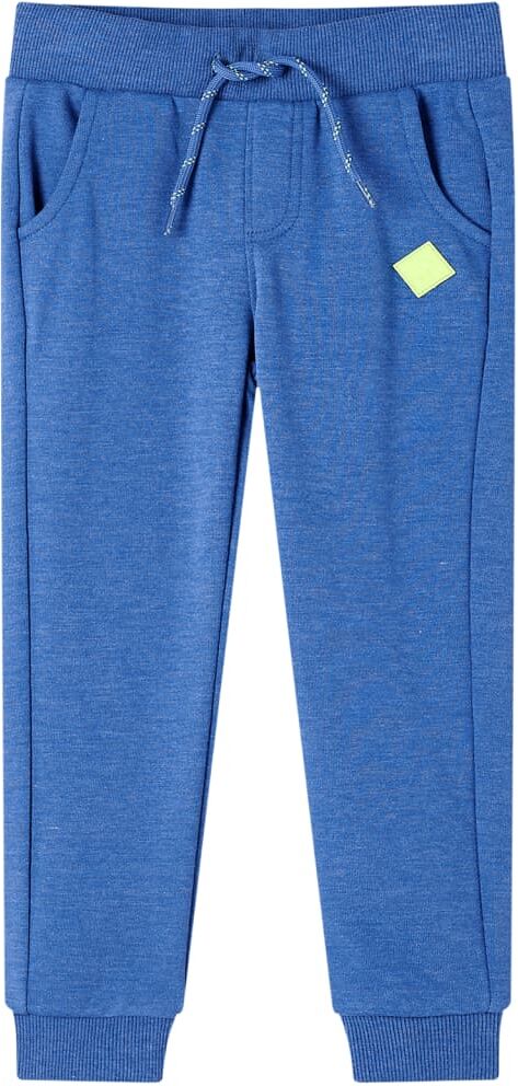 vidaXL Pantalones de chándal infantiles azul mélange 92