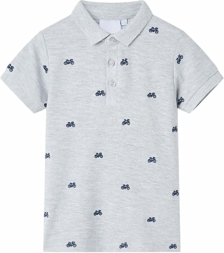 vidaXL Polo infantil gris melange 128