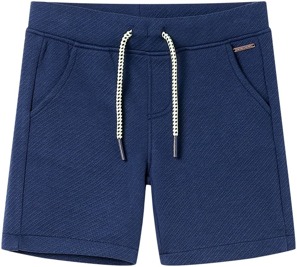 vidaXL Pantalones cortos infantiles con cordón azul oscuro 116