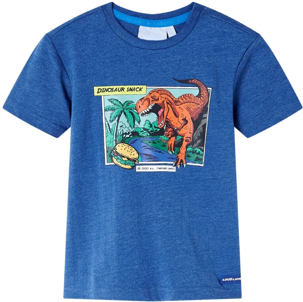 vidaXL Camiseta infantil azul oscuro mélange 92