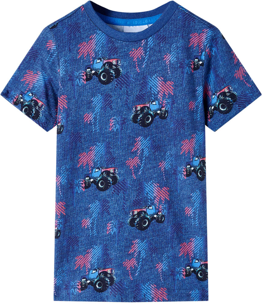 vidaXL Camiseta infantil azul oscuro mélange 92