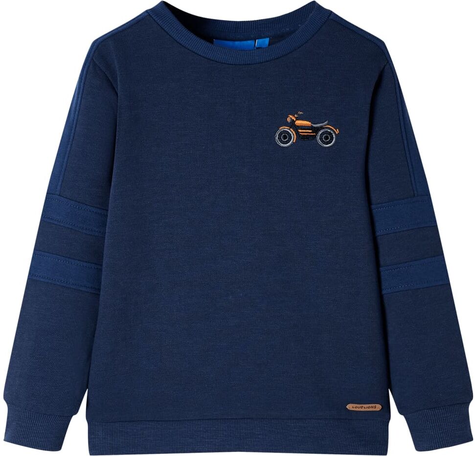 vidaXL Sudadera infantil azul marino mélange 104