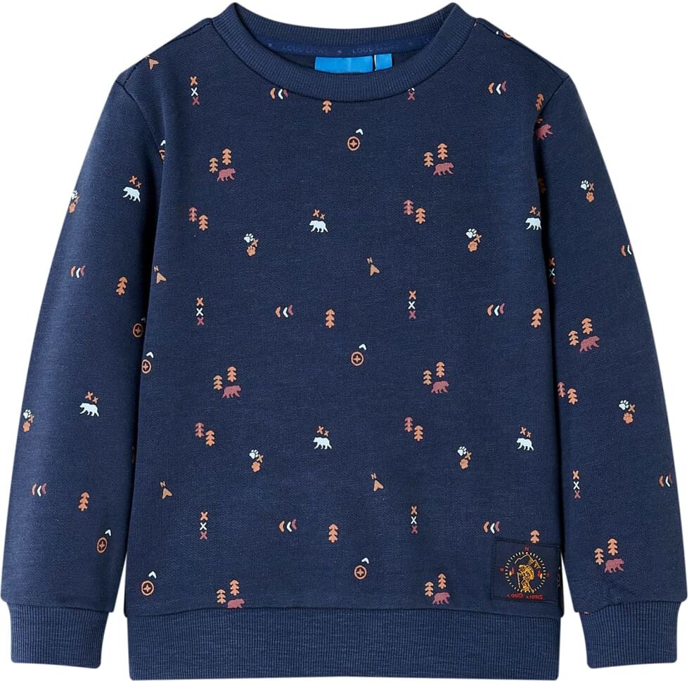 vidaXL Sudadera infantil azul marino mélange 92