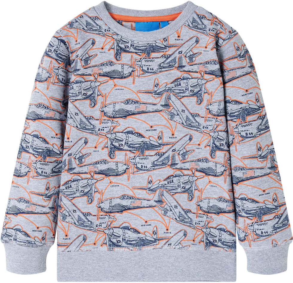 vidaXL Sudadera infantil gris mélange 104