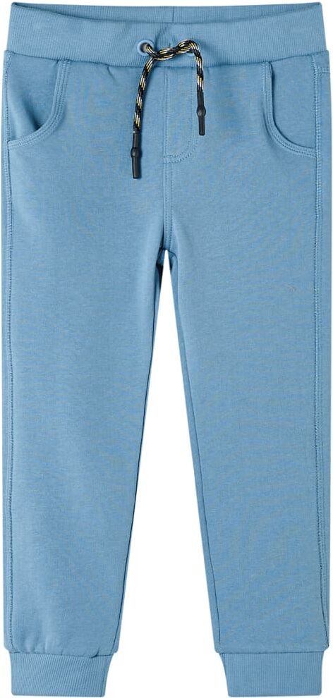 vidaXL Pantalones de chándal infantiles azul medio 92