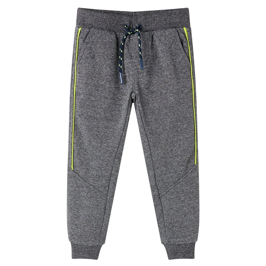 vidaXL Pantalones de chándal infantiles gris mélange 92