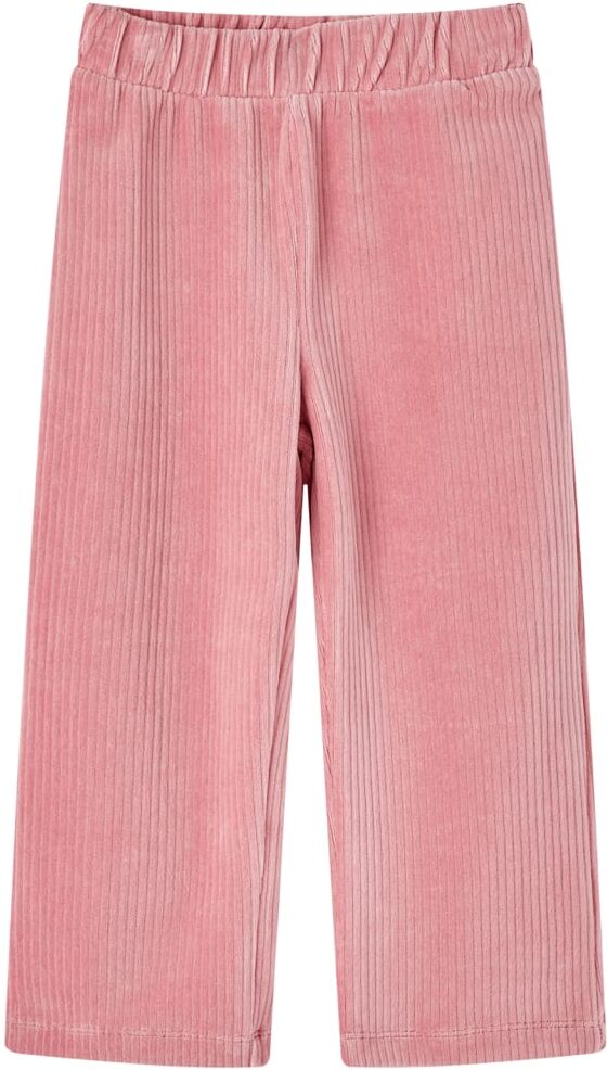 vidaXL Pantalón infantil pana rosa claro 104