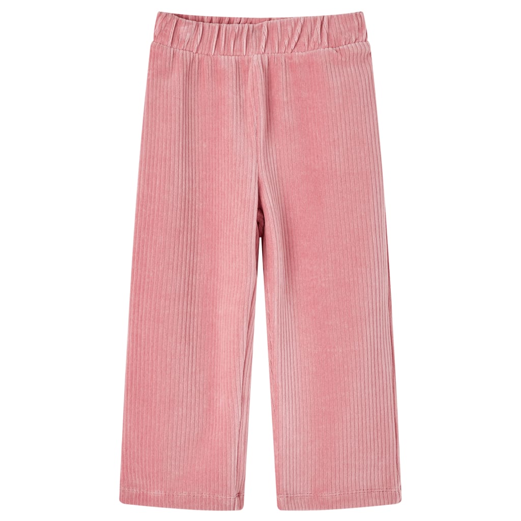 vidaXL Pantalón infantil pana rosa claro 116