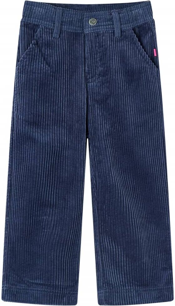 vidaXL Pantalón infantil pana azul marino 116