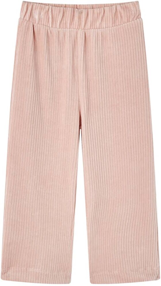 vidaXL Pantalón infantil pana rosa claro 116