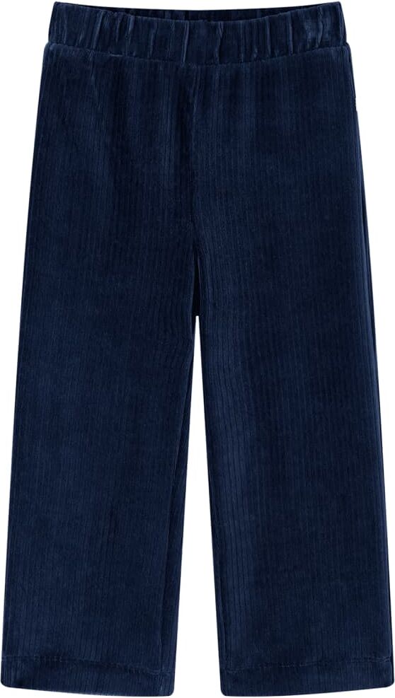 vidaXL Pantalón infantil pana azul marino 104