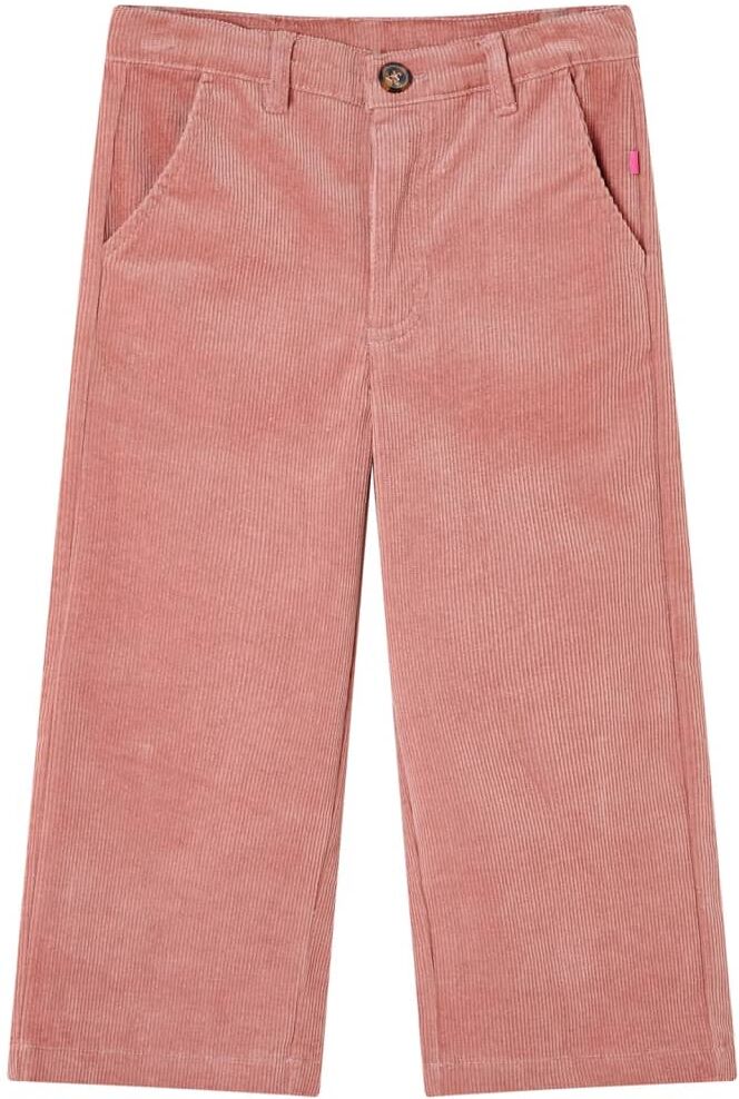 vidaXL Pantalón infantil pana rosa envejecido 104