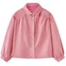 vidaXL Blusa infantil con mangas de farol rosa palo 128