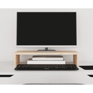 vidaXL Soporte para monitor madera maciza de pino 50x27x10 cm