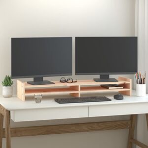 vidaXL Soporte para monitor madera maciza de pino 100x27x15 cm