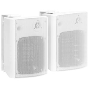 vidaXL Altavoces estéreo de pared 2 uds blanco interior/exterior 120 W