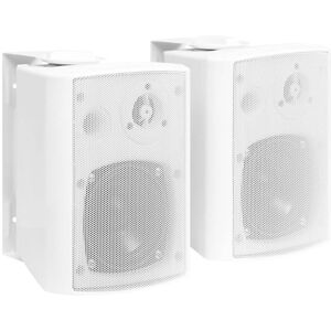 vidaXL Altavoces estéreo de pared 2 uds blanco interior exterior 80 W