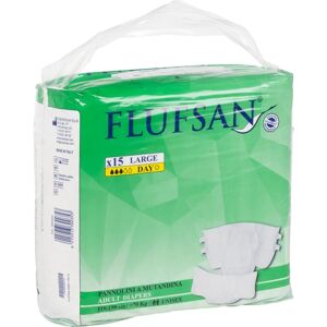 vidaXL Flufsan Pañales para adultos desechables 15 unidades talla L