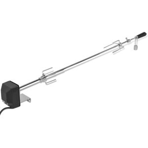 vidaXL Espetón para asados y barbacoa con motor acero 1200 mm