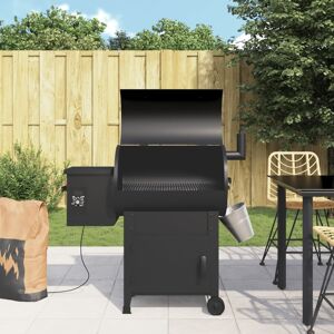 vidaXL Barbacoa de pellets con chimenea hierro negro 104 cm