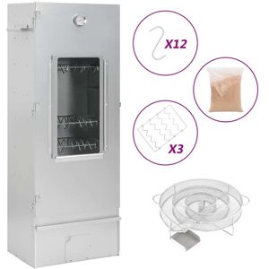 vidaXL Horno ahumador de BBQ con generador humo frío acero galvanizado